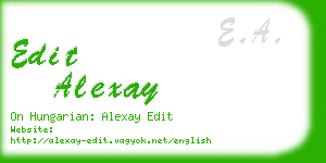edit alexay business card